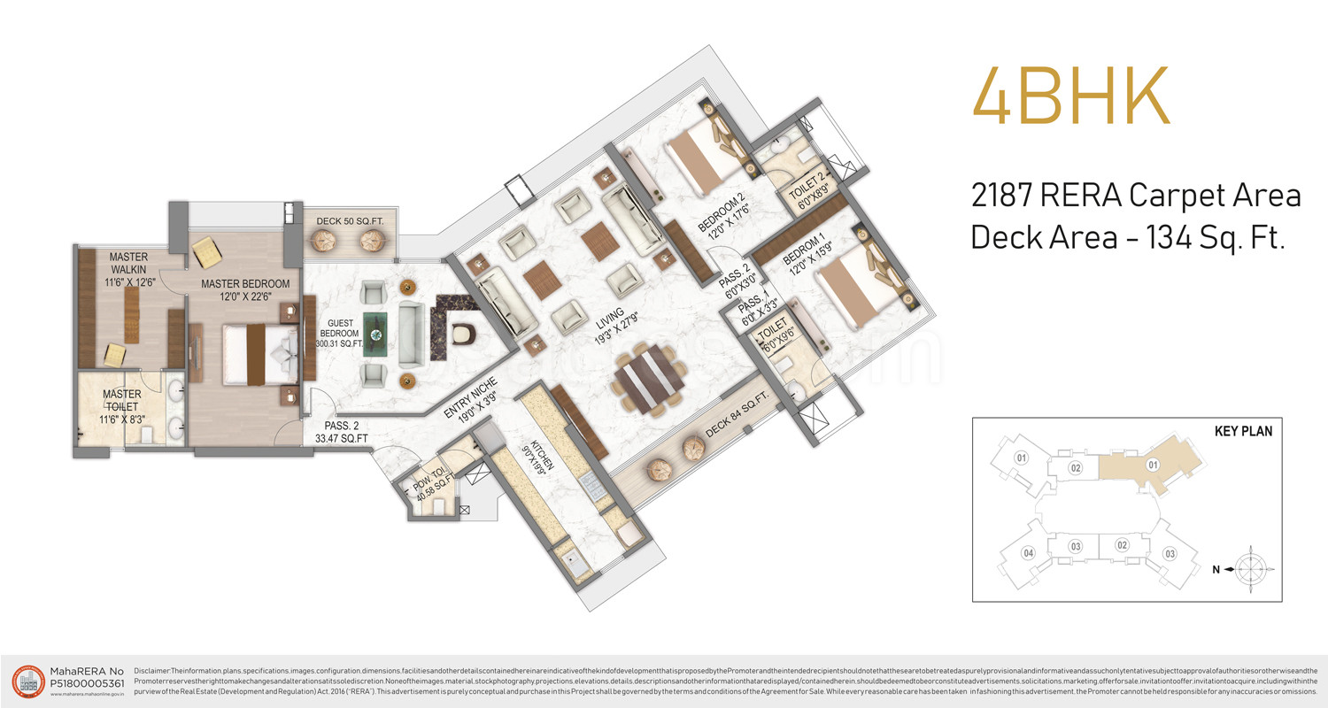 Floor Plan - Transcon Triumph, Andheri West